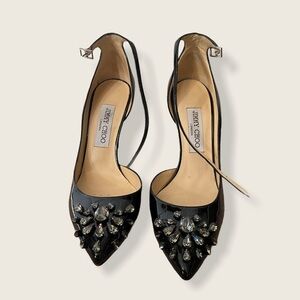 Jimmy Choo Studded Strap Pup Heel